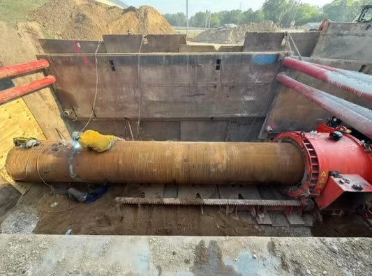 330ft of 48" Casing. On Line, On Grade, 1 week.